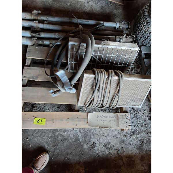 (2) Infrared Heaters, (4) Camper Jacks