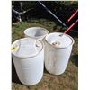Image 1 : (3) White 208 Litre (55 US Gallon) Drums