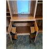 Image 2 : Faux Oak Entertainment Center - 6' x 6' x 21"