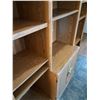 Image 3 : Faux Oak Entertainment Center - 6' x 6' x 21"