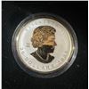 Image 3 : 2023 $20 .9999 Fine Silver Coin and Gold Plate Gilded Maple Leaf Royal Canadian Mint 1oz