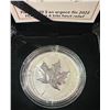 Image 2 : 2022 $20 .9999 Fine Silver Maple Leaf Coin, Royal Canadian Mint 1oz, COA