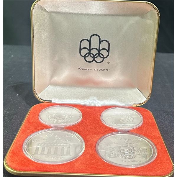 1976 Montreal Olympics Series I 4-Coin .925 Silver Set in Case