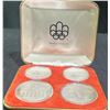 Image 1 : 1976 Montreal Olympics Series I 4-Coin .925 Silver Set in Case