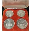 Image 2 : 1976 Montreal Olympics Series I 4-Coin .925 Silver Set in Case