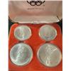 Image 3 : 1976 Montreal Olympics Series I 4-Coin .925 Silver Set in Case