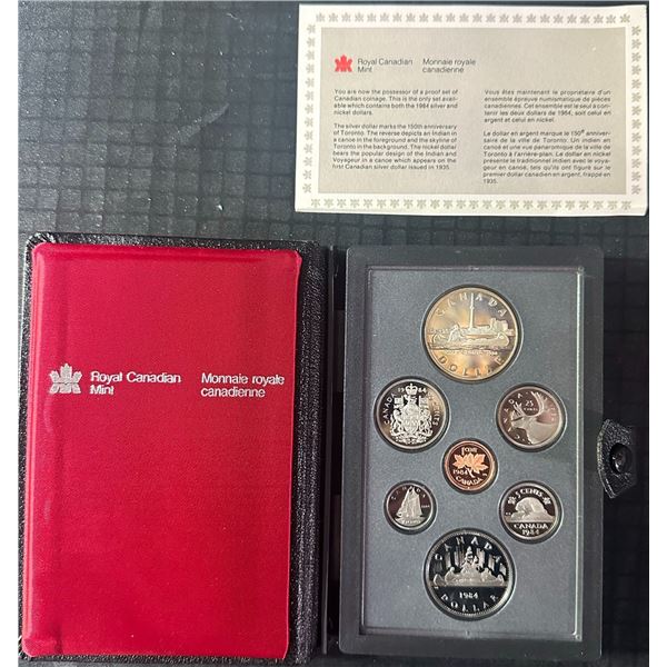 1984 Royal Canadian Mint Proof Coin Set with Case and Certificate