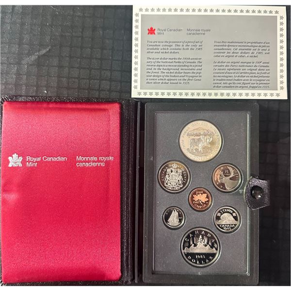 1985 Royal Canadian Mint Proof Coin Set with National Parks Dollar