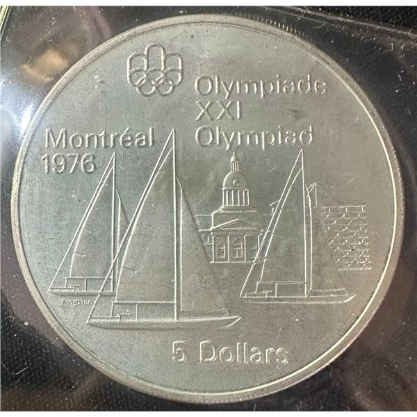 1976 Montreal Olympics $5 .925 Silver Coin, 24.30g