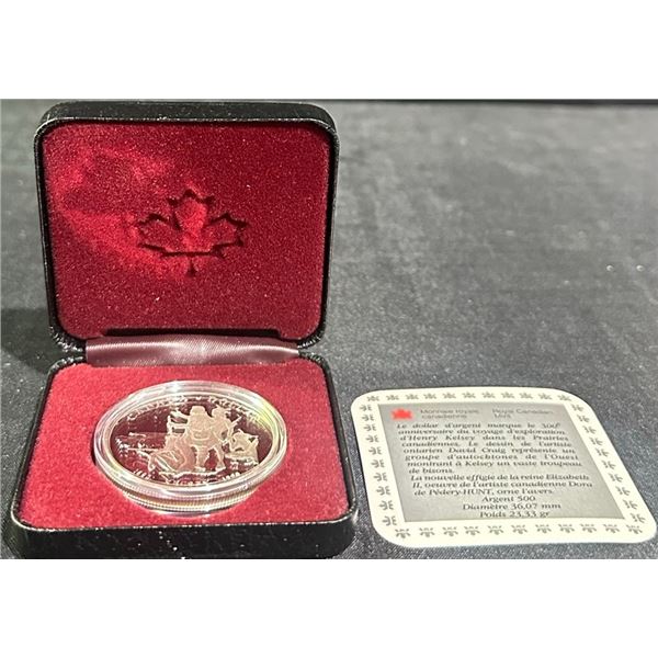 1990 Canadian Silver Dollar 300th Anniversary Henry Kelsey Exploration