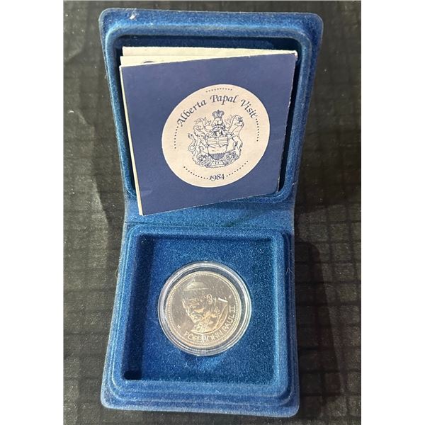 1984 Alberta Papal Visit Pope John Paul II Medallion in Case