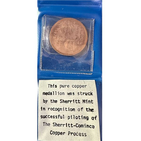 1976 Sherritt-Cominco Copper Process Medallion in Case