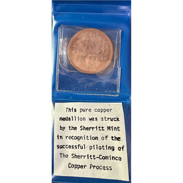 1976 Sherritt-Cominco Copper Process Medallion with Case