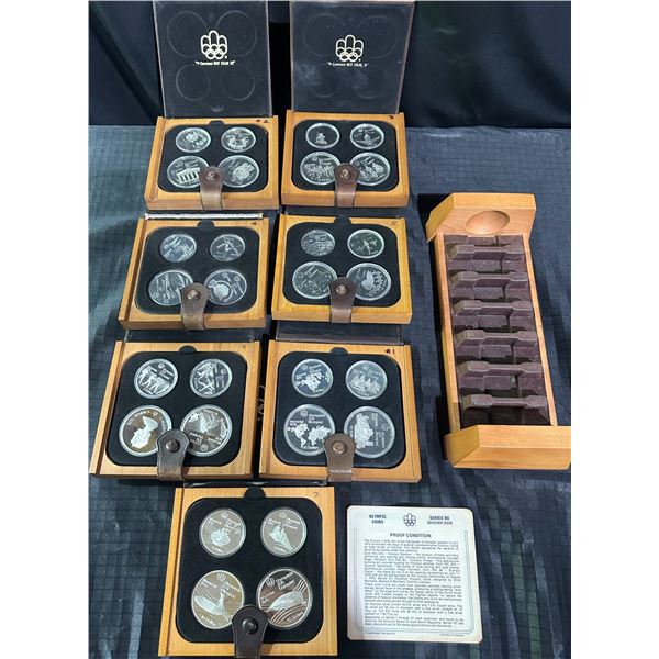 Complete 1976 Montreal Olympic Proof Coin Sets, .925 Sterling Silver, 30.24 Troy ounces