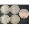 Image 2 : 5 Canadian .800 Silver Half-Dollar Coins, 58g Total