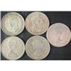 Image 2 : 5 Canadian 50 Cents .800 Silver Coins, 58g Total, 1.50 Troy Oz