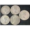 Image 2 : 5 Canadian .800 Silver Half Dollars, 58.3g Total, 1.5 Troy Oz Silver