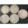Image 2 : 5 Canadian .800 Silver Half Dollars, 58.3g Total