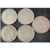 Image 1 : 5 .800 Silver Canadian Half Dollars, 58.3g Total