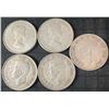 Image 2 : 5 .800 Silver Canadian Half Dollars, 58.3g Total