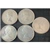 Image 2 : 5 .800 Silver Canadian Half Dollars, 58.3g Total