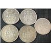 Image 1 : (5) .800 Silver Canadian Half Dollars, 58.3g, 1.5 Troy Ounces