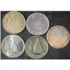 Image 1 : 5 .800 Silver Canadian Half Dollars, 58.3g Total