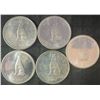 Image 1 : 5 .800 Silver Canadian 50 Cent Coins, 58.3g Total