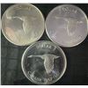 Image 1 : 3 Canadian .800 Silver Dollars 1867-1967 Commemorative, 70g