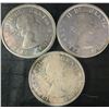 Image 2 : 1959 .800 Silver Canadian Dollar Coins, Lot of 3 (Total 1.8 Troy Oz Silver)