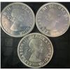 Image 2 : 3 Canada 1858-1958 .800 Silver Dollars, 70g Total Weight