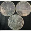 Image 1 : (3) 1960 Canada .800 Silver One Dollar Coins, 1.8 Troy Ounces