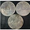 Image 1 : (3) 1959 Canadian Dollar Coins, .800 Silver, 70g Total