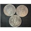 Image 1 : 3 .800 Silver Canadian Commemorative Dollars, 70g Total