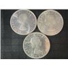 Image 2 : 3 Canadian 1964 Charlottetown .800 Silver Dollar Coins, 70g
