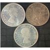 Image 2 : 3 .800 Silver Canadian Dollar Coins, 70g Total Weight