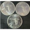 Image 1 : 3 Canadian 1867-1967 .800 Silver Dollar Coins, 70g Total