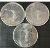 Image 1 : 3 .800 Silver 1967 Canada Centennial Dollars, 70g Total