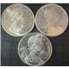 Image 2 : Three 1967 Canada .800 Silver Dollar Coins, 70g Total