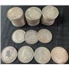 Image 3 : 37 Canadian .800 Silver Half-Dollars, 431.42g Total