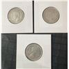 Image 2 : 3 Canadian Silver Dollars: 1941, 1942, 1958