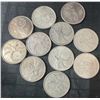 Image 1 : 11 Canadian .800 Silver Quarters, 64g Total Weight