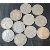 Image 1 : 11 Canadian .800 Silver Quarters, 64g Total, 1.65 Troy Ounces