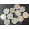 Image 2 : 11 Canadian .800 Silver Quarters, 64g Total Weight