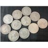 Image 2 : 11 Canadian .800 Silver Quarters, 64g Total Silver Weight