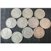 Image 2 : Eleven .800 Silver Canadian Quarters, 64g Total, 1.65 Troy Ounces Silver