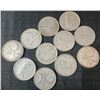 Image 1 : 11 Canadian .800 Silver Quarters, 64g Total Weight