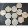 Image 1 : 11 Canadian .800 Silver Quarters, 64g, 1.65 Troy Ounces