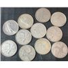Image 1 : 11 Canadian .800 Silver Quarters, 64g Total, 1.65 Troy Ounces