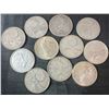 Image 1 : 11 Canadian .800 Silver Quarters, 64g, 1.65 Troy Ounces